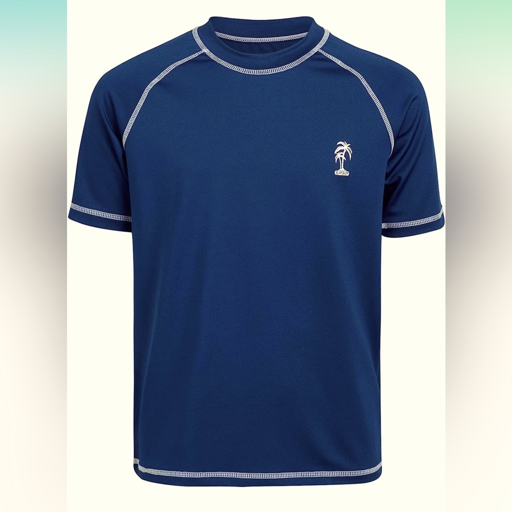 Boys iXTREME Rash Guard UPF 50+ Swim Shirt -Navy - Size 14/16